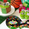 40Pcs Sports Theme Party Supplies Sports Party Plates Napkins Tableware set Baseball Football Soccer Basketball Rugby for Boy Birthday Party Decoration Favors 10 Guests (Sports Theme)