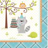Creative Converting Blue Lunch Paper Napkins, 16 Ct, Happi Woodland Boy