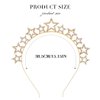 Fashey Star Halo Crown Headband Rhinestone Star Crown Headbands Goddess Halo Crown Costume Party Boho Bridal Wedding Headpiece for Women and Girls (Type B)