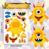 Zayvor 36 Sheet Monster Make Your Own Stickers for Kids, Make-a-Face Stickers, Mix and Match Stickers Sheet Craft Sticker, Gift, Party Favors, School Reward, Valentines Halloween Games