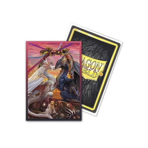 Dragon Shield – Limited Edition Brushed Art Japanese: Valentine Dragon 60 CT Japanese Size Card Sleeves - Yu-Gi-Oh! Card Sleeves Smooth & Tough - Compatible with Yu-Gi-Oh!