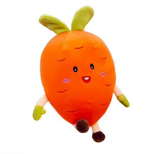 KOILLIEUS Adorable Fruit Plush Toys, Cute and Soft Stuffed Fruits for Kids, Perfect for Playtime and Decor, Fruit Plush Toys for Kids 3+ (Carrot Plush Toys)