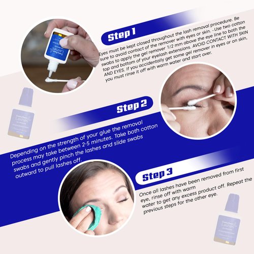2 Pack Eyelash Extension Remover and Lash Remover for Lash Extensions - Eyelash Glue Remover Dissolves Eyelash Extension Glue by Existing Beauty Lashes 15 ml ea