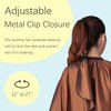Iusmnur Barber Cape, Professional Hair Salon Cape with Adjustable Metal Clip, Shampoo Hair Cutting Cape for Barbers and Stylists - 55 x 63 inches (Brown)