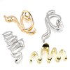 4 PCs Metal Hair Claw Clips for Women Girls 4.52 Inch Wavy Irregular Shape Hair Clips for Thin Thick Hair Accessories Gold and Silver Shark Claw Non-slip Head Clip Elegant Strong Hold Hair