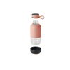 Lekue Bottle To Go Reusable Glass Water Bottle, Coral