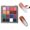 MOEPAK Nail Pigment Palette Solid nail Powder Set Ombre Nail Powder For Nail Art Manicure DIY Accessories 16 Colors (B)
