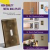 ENERLITES Toggle Light Switch Metal Wall Plate, Stainless Steel Switch Cover, Corrosion Resistant, Standard Size 1-Gang 4.50" x 2.76", Stainless Steel 201, 7711-AB-5PCS, Antique Brass, 5 pack