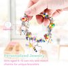 Jewelkeeper Bracelets Kits for Kids - Jewelry Making Kits for Girls - Unicorn Pink Rainbow Snap Bead Crafts - DIY Charm Bracelets, and Necklace Supplies Gift Set - 43 pcs Plastic & Metal Charms