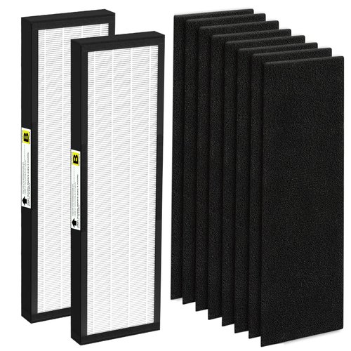FLT4825 Filter B True HEPA Replacement Compatible with G-guardian Air Purifier Models AC4825 AC4300 AC4800 AC4850PT AC4900CA AC4820 AP2200CA with 8 Activated Carbon Pre-Filters