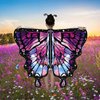 WhiteUniQoon Butterfly Costume Halloween Costumes for Girls Kids, Butterfly Wings Costume Cape Shawl for Girls Fairy Wing (014)
