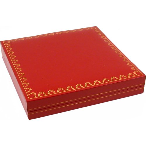 Red Leather Necklace Pendant Gift Box Jewelry Display