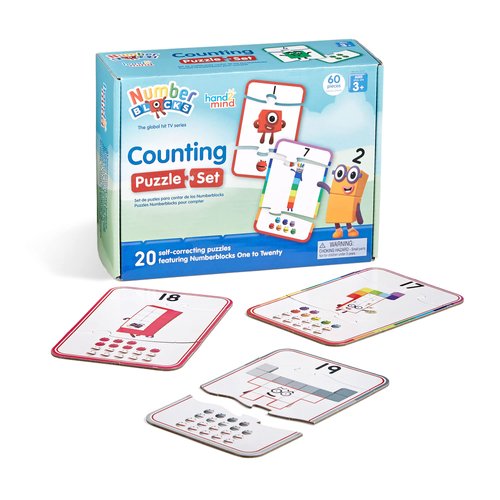 hand2mind Numberblocks Counting Puzzle Set, Number Puzzle, Matching Game, Math Toys, Toddler Educational Toys, Preschool Learning Activities, Kids Birthday Gifts, Stocking Stuffers for Kids 3-5