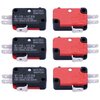 Twidec/6Pcs Snap Action Button Micro Limit Switch 125V/250V 16A SPDT for Microwave Oven Door Arcade V-15-1C25