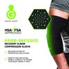 Green Drop Elbow Compression Sleeve - Breathable, Patented, Natural Relief-Herb-Infused Support, FSA/HSA Approved
