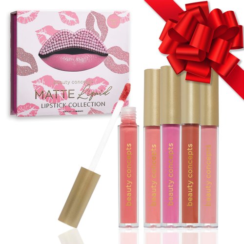 Beauty Concepts Lip Gloss Collection – Shimmering, Glossy Lip Makeup Set for a Radiant Finish, Pretty Pink