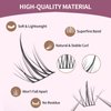 Lash Clusters D Curl 9-12mm Mixed DIY Eyelash Extensions 60PCS Cluster Lashes Individual Eyelash Wispy Natural Lash Extensions DIY at Home