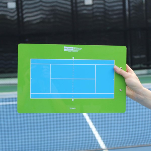 OnCourt OffCourt Tennis Coach's Clipboard - 9" x 16" Dry-Erase/Clip Papers on The Back/Dry-Erase Marker Included