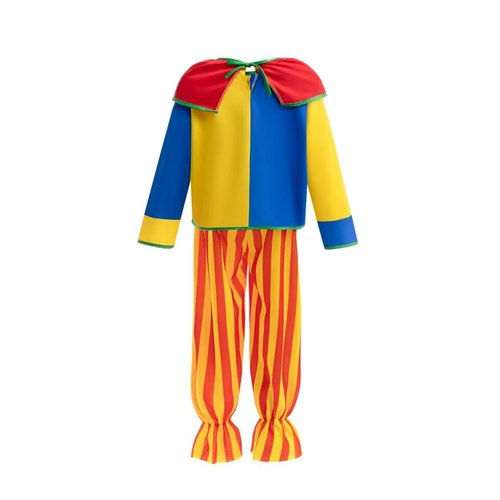 Dressy Daisy Carnival Clown Halloween Costume Dress Up Outfit Set with Rainbow Wig for Kids Boys or Little Girls Size 10-12