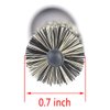 Mini Boar Bristle Round Brush for Short Hair, Small Round Barrel Brush for Blow Drying-0.6 Inch Diameter