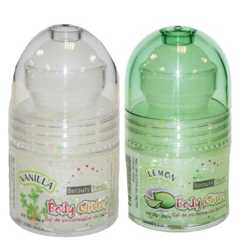 Prestige Biatta Women's 2 PC Set Roll On Vanilla/Lemon Scented Body Glitter