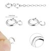 925 Sterling Silver Necklace Clasps - 5mm Spring Clasps for Jewelry Making, Sterling Silver 4mm Jump Rings, Jewelry Clasps and Closures, Suitable for Jewelry Making Necklace (Sterling Silver)