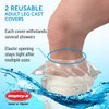 Mighty-X 100% Waterproof Cast Covers for Shower Leg -【Watertight Seal】- Reusable 2pk Half Leg Cast Covers - Cast Protector for Shower Leg Adult Knee, Ankle, Foot