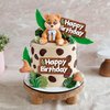 14Pcs Woodland Animals Figures Cake Topper Forest Bear Cake Toppers Forest Animals Birthday Decoration for Baby Shower Birthday