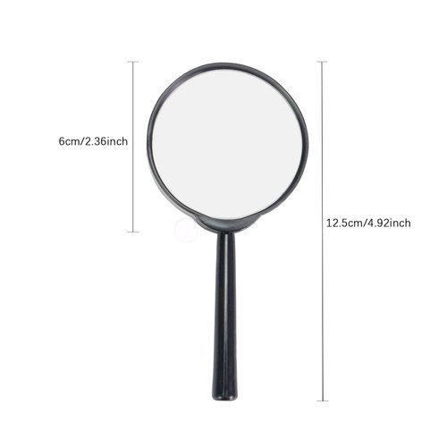 Magnifying Glass for Kids, 18 Pack Plastic Magnifier Hand Lens for Children Toy Class Teaching Reading Outdoor Searching IRCHLYN (Black)