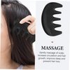 Ipetboom Horn Comb Hair Massage Comb Five Massage Comb Curling Comb Scalp Comb Scalp Massager Comb Black Water Curly Hair Comb Jade Massage Comb Scraping Board Massage Stone Spa