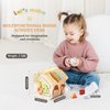 let's make Wooden Activity Cube 10-in-1 Montessori Toys Multi-Functional House Educational Toys Sensory Learning Activity Cube for Toddlers Babies 1st Birthday Gift