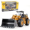 Gemini&Genius Mechanical Loader Toy, Construction Vehicle Wheeled Loader 1/50 Scale Skid Steer Loader Toy, Bulldozer Shovel Engineering Vehicle Alloy Models for Kids, Collection and Decoration House