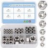 TWCC 95 PCS Assorted Stainless Steel Hex Nuts Assortment Kit M3 M4 M5 M6 M8 M10 Metric Hex Nut Set Hardware