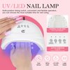 Acrylic Nail Kit with Everything 3PCs Acrylic Powder 4PCs Gel Nail Polish with Drill and U V Light 18PCs Glitter Powders Nail Kit Acrylic Set for Beginner DIY Home Salon