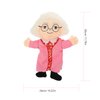 LOGOFUN Cartoon Grandma Hand Puppet Cartoon Family Hand Puppet Plush Role Play Hand Puppet Doll Interactive Hand Toy for Storytelling Teaching