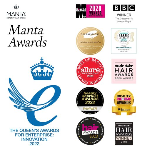 Manta Hair Hairbrush - Fully Flexible Hair Brush - Gentle Brush That Helps Prevent Hair Breakage - Scalp Care Massager and Detangler (Serene Green)