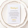 Crisky 50 Pcs Wedding Thank You Place Setting Cards, Foil Gold Thank You, Chic and Elegant Wedding Table Centerpieces and Wedding Decorations, Wedding Supply, 4 x 6 inch