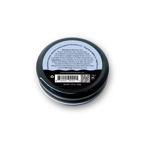 Squirrel's Nut Butter Happie Toes 2.0 oz Tin, Foot Care & Blister Prevention