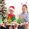 WATINC 30Pcs Christmas Tree Craft Kits, Make Your Own Christmas Tree Craft Art for Party Favors Decoration, DIY Winter Xmas Craft Kit Supplies Home School Classroom Fun Activities for Kids