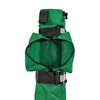 LINE2design Oxygen Cylinder Sleeve Bag - EMS First Responder Emergency Medical Oxygen Bag Portable Travel Size Cylinder Holder with Star of Life Logo - Side Pockets and Adjustable Side Straps - Green