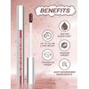 QCMME Lip Stain Peel Off Lip Liner Stain with Tweezer, Long Lasting Matte Lip Tint Tattoo, Highly Pigmented Color Lip Makeup, Waterproof Lipstick, Transfer-proof Lipstain for Women, Nude Pink