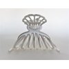Generic Gold or silver medium sized metal hair claw clip jaw clip (Primary color: Silver), 1 Count (Pack of 1)