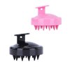 YQBOOM Scalp Massager Hair Growth 2 Pcs Soft Silicone Bristles Scalp Scrubber Hair Shampoo Brush for Wet Dry Hair Ladies Men Black Pink