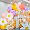 JeVenis Eight is A Vibe Party Decoration Groovy 8th Birthday Decorations Hippie Banner Boho Decor Retro Flower Daisy 60's 70's Theme Party Supplies