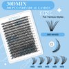 KevKev Lash Extension Kit 300Pcs Lash Clusters Kit DIY Eyelash Extension Kit with Lash Bond and Seal Eyelash Remover Lash Applicator Wispy Lashes Look Like Extensions Gift Kit (30D, D-10-18mix)