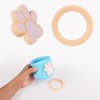 Silicone Plug and Stand for Dog Treat Toy, 2pcs Paw Stoppers and 2pcs Round Stands for Dog Toy Silicone Dog Toy Holder Stopper Claw Plug Stopper Accessories for Dog Toys