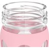 Lifefactory 22-Ounce BPA-Free Glass Water Bottle with Classic Cap and Protective Silicone Sleeve, Desert Rose