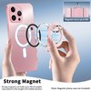 TACOMEGE Crystal Magnetic Phone Grip Holder, Ring Stand for Mag Safe Accessories, for iPhone 15/14/13/12 Plus/Pro Max/Pro/Mini(Rose Gold)