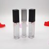 Healthcom 10 Pcs 7.5ml Square Clear Plastic Lip Gloss Tubes Vials with Mirror LED Light Lip Glaze Tube Bottles Empty Refillable Makeup Lipstick Tube DIY Cosmetic Container Travel for Woman Girl(Black)
