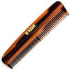 Kent R7T THE APSLEY Limited Edition Double Tooth Hair Pocket Comb, Small Fine/Wide Tooth Comb for Styling Hair, Beard and Mustache for Men, Women and Kids. Saw Cut Hand Polished. Handmade in England
